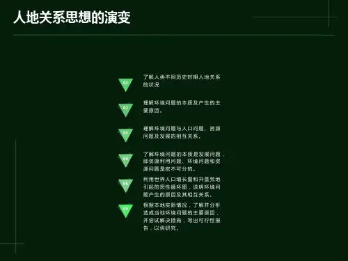 人地关系思想的演变