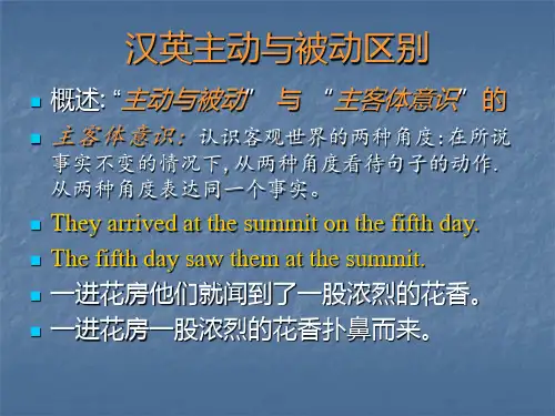 汉语和英语被动意义上的差别分析解析