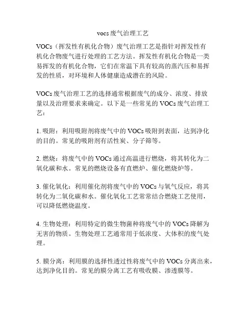 vocs废气治理工艺
