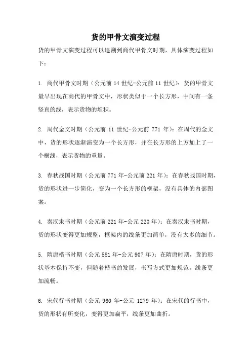 货的甲骨文演变过程