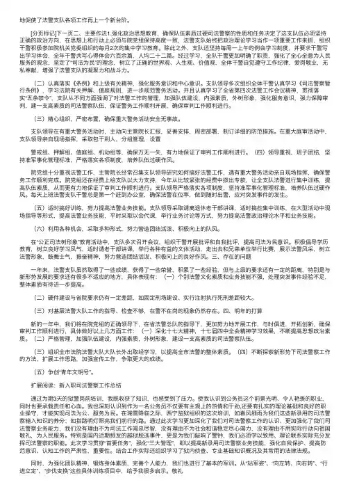 法警的个人年终工作总结