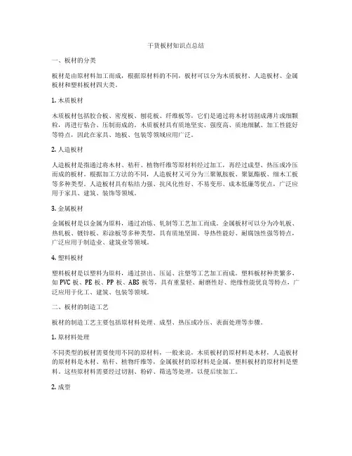 干货板材知识点总结