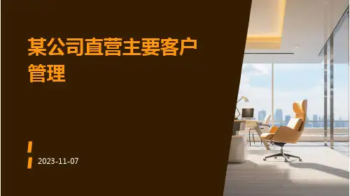 某公司直营主要客户管理