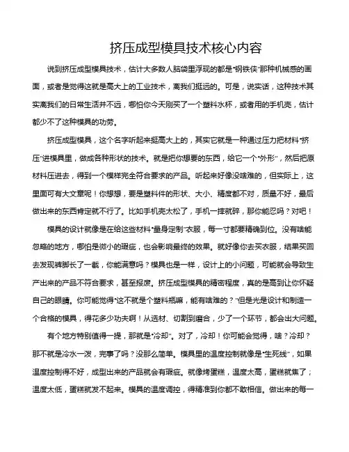 挤压成型模具技术核心内容