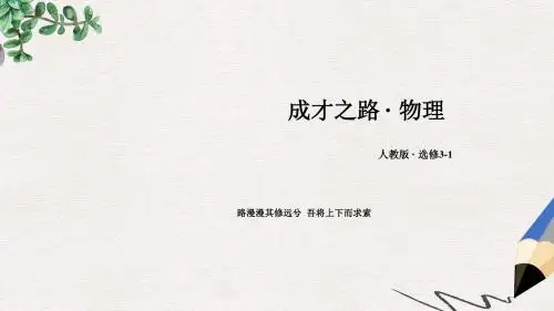 人教版高中物理选修(3-1)第2章《恒定电流》专题复习课件