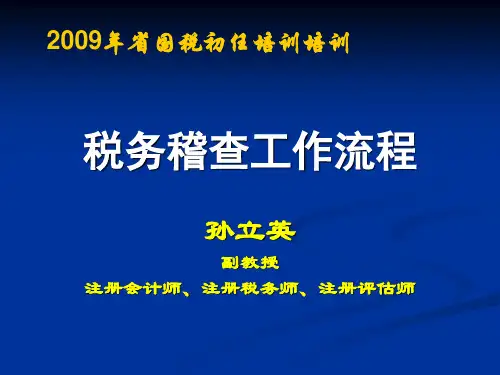 《税务稽查工作流程》