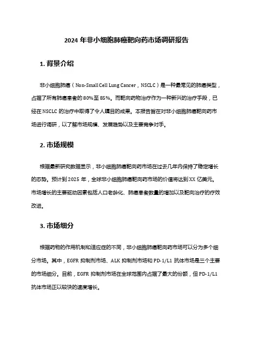 2024年非小细胞肺癌靶向药市场调研报告