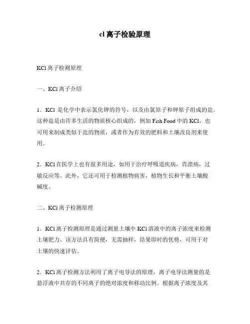 cl离子检验原理