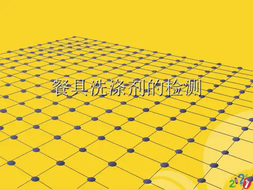 餐具洗涤剂的检测标准文档ppt