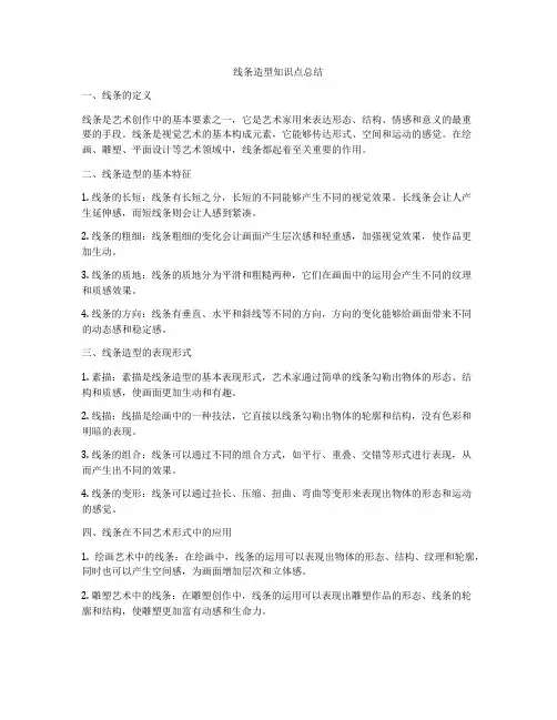线条造型知识点总结