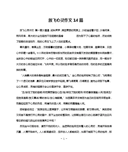 放飞心灵作文14篇
