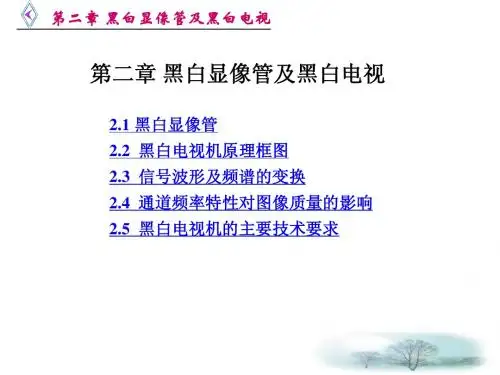 第二章 黑白显像管及黑白电视1
