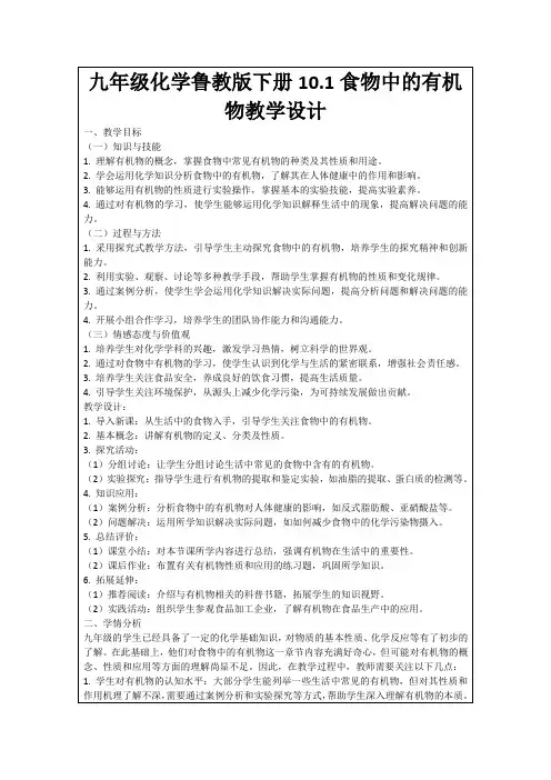 九年级化学鲁教版下册10