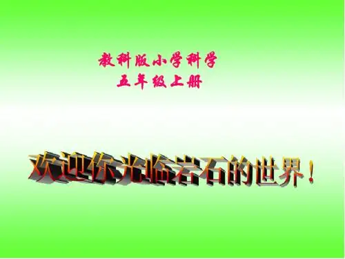 教科版五年级级科学上册 《坚硬的岩石会改变模样吗》课件