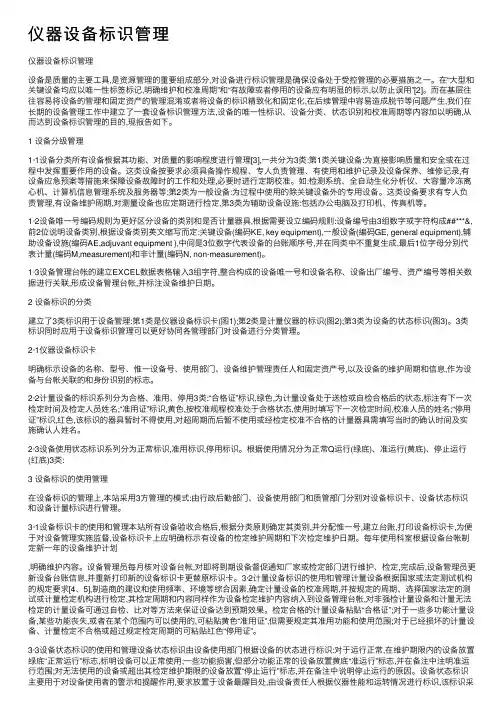 仪器设备标识管理