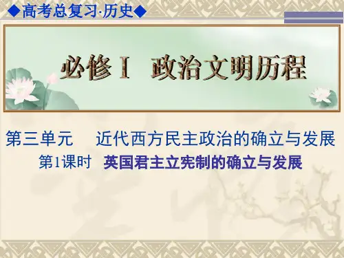 近代西方民主政治的确立与发展