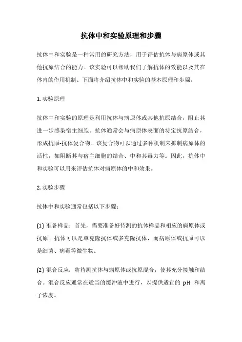 抗体中和实验原理和步骤