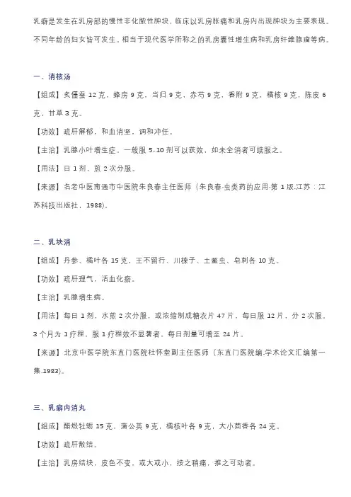 中药散结经方