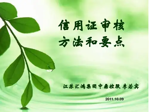 信用证审核方法和要点