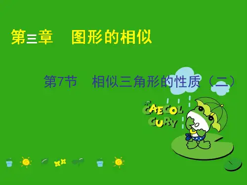 《相似三角形的性质》PPT课件 (公开课获奖)2022年北师大版 (6)