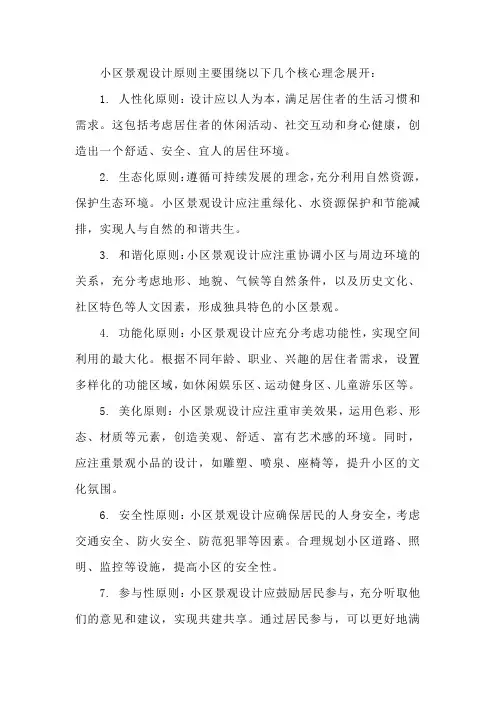 论述小区景观设计原则