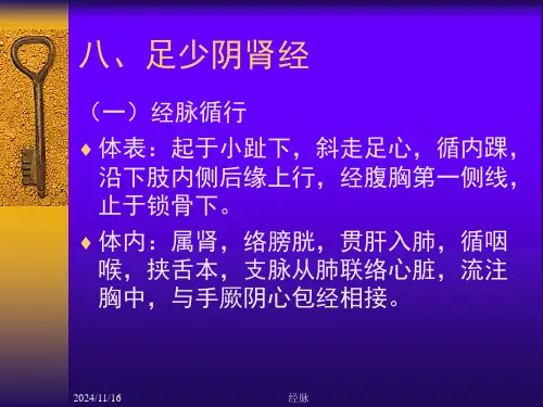 针灸学课件足三阴经足少阴肾经PPT课件可修改全文