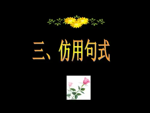届高中语文高考专题复习变换选用仿用句式全国通用PPT课件