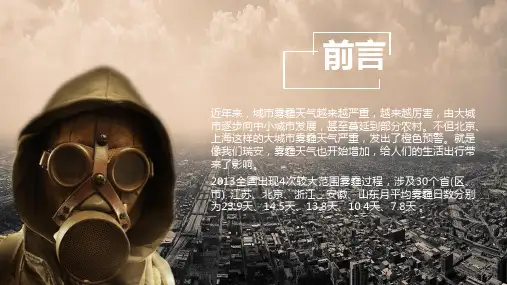 拯救雾霾势在必行雾霾计划专题教育PPT