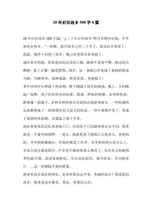 20年后回故乡500字6篇.doc