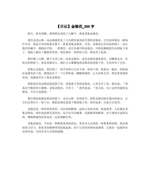 【日记】金银花_300字