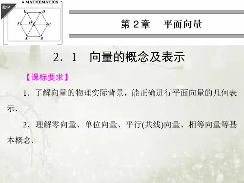 2.1向量的概念及表示 ppt课件(27张) 高中数学 必修四 苏教版
