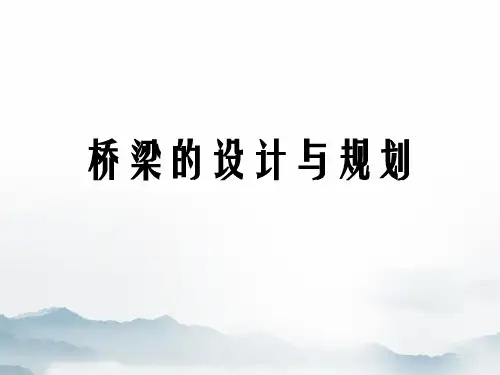 桥梁的规划和基本设计原则