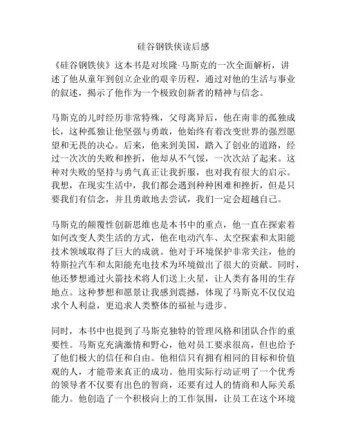 硅谷钢铁侠读后感