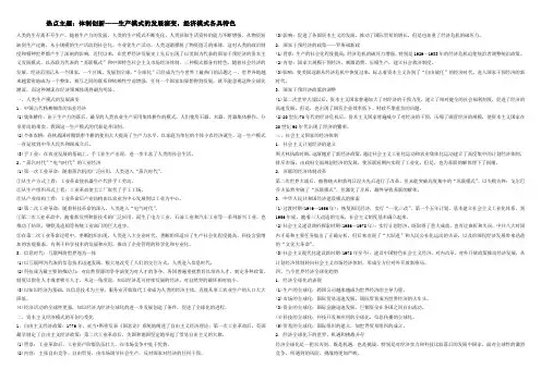 热点主题：体制创新—生产模式的发展演变,经济模式各具特色