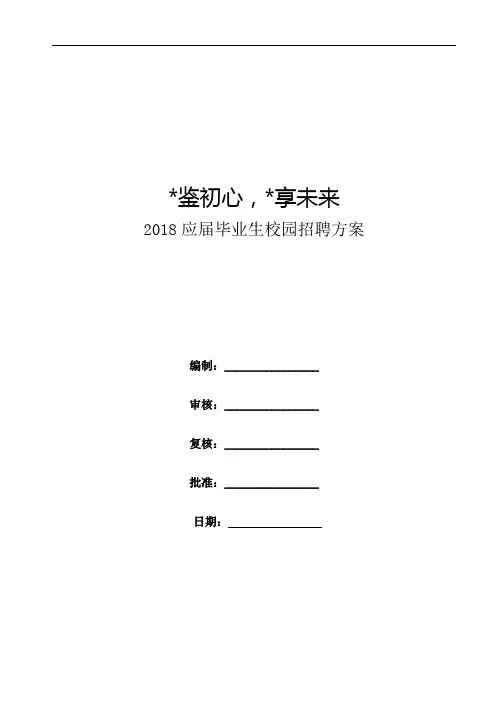 校园招聘方案