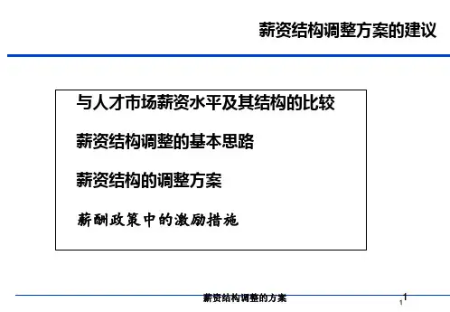 薪资结构调整的方案PPT课件