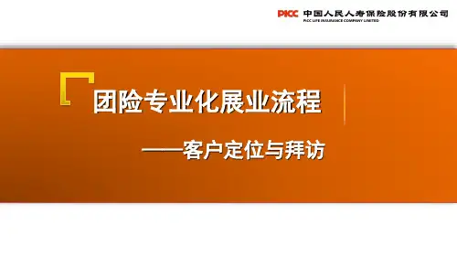 个险团险渠道新人岗前培训之团险展业流程-客户定位与拜访(2017版)