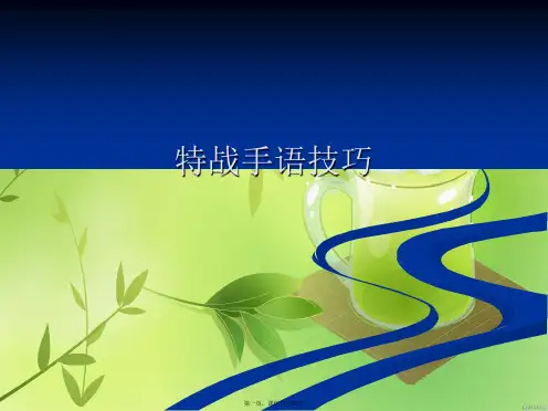 特战手语技巧