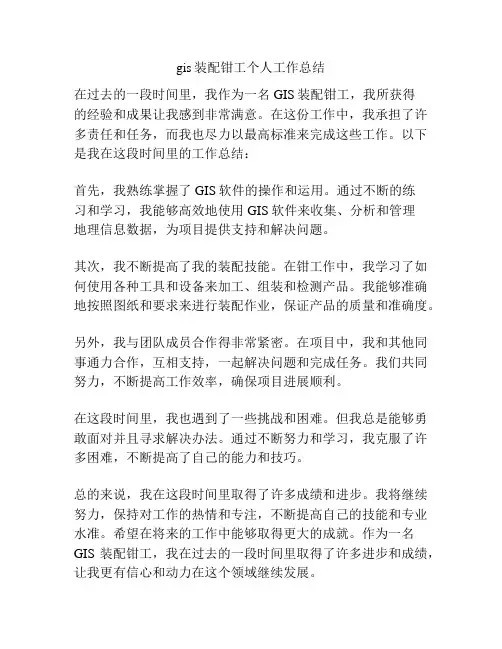 gis装配钳工个人工作总结