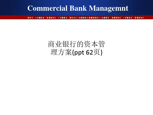 商业银行的资本管理方案