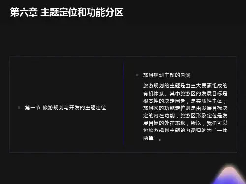 主题定位和功能分区