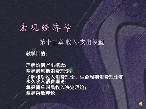 宏观经济学第十三章收入支出模型ppt课件
