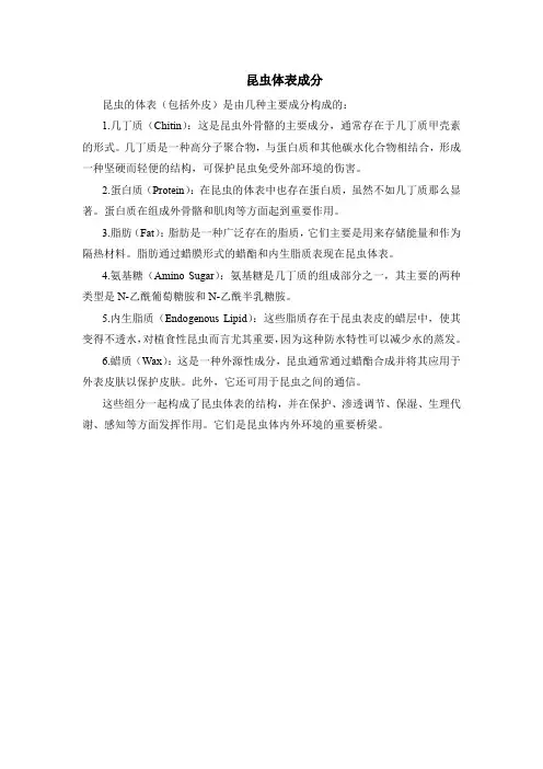 昆虫体表成分