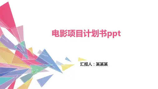 电影项目计划书ppt