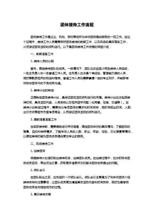 团体接待工作流程