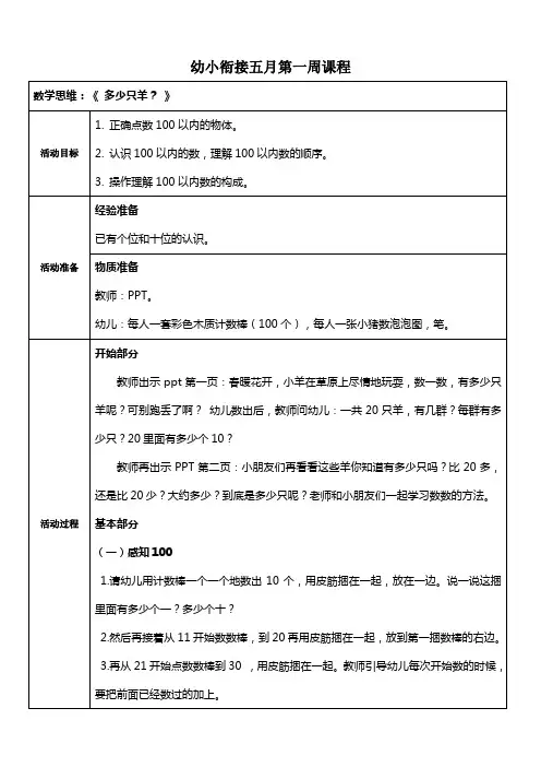 幼儿园学前班数学思维教案4篇