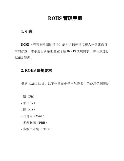 ROHS管理手册
