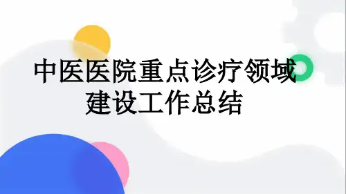 中医医院重点诊疗领域建设工作总结