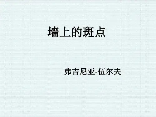 《墙上的斑点》教学PPT课件【高中语文选修外国小说欣赏人教版】