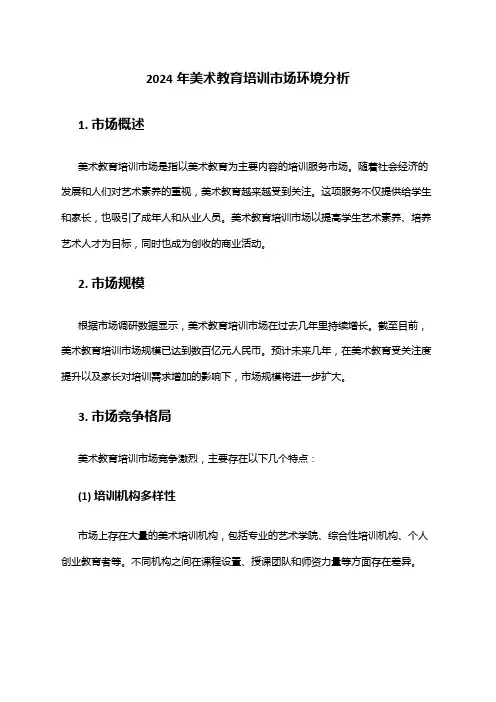 2024年美术教育培训市场环境分析